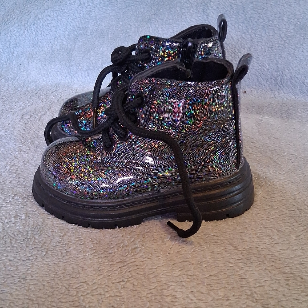 Sparkly Black Kids Boots